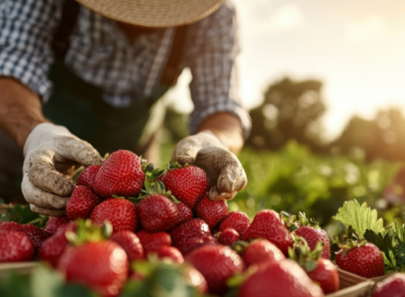 WaterUps Anwendung Erdbeeren